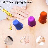 3-piece silicone cupping set, cellulite massage cup, vacuum suction cup, gua sha cup, suitable for beauty salons and home use.