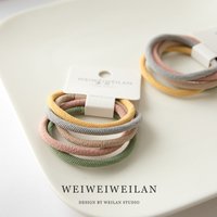 5Pcs Simple and High Elastic Twill Hair Band Versatile Ball Head Hair Tie Basic Rubber Band