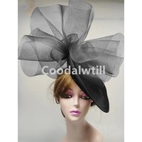 Kentucky Derby Big Hair Fascinator Hat Women Fashion Mesh Headpiece Bride Wedding White Headwear Royal Ascot Event Big Headpiece