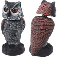 Owl Decoy Plastic Shake Head Owl Decoy To Scare Birds Away Scarecrow Fake Owl Outdoor Garden Decoration Owl Decoy to Scare Birds