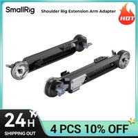 SmallRig Shoulder Rig Extension Arm Adapter with ARRI Rosette (2PCS) One-touch Quick Length Adjustment with Cable Clips 5206