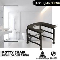 1 U-förmige Toilette, trägt bis zu 150 kg, einfach zu verstauen, leicht zu reinigen, geeignet für ältere Menschen und schwangere Frauen, Hocktoilette,