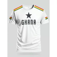 The New Ghana Style Youth Men's Football Shirt Is A Comfortable Top Suitable for Football Matches Training Wear Beachwear Surf