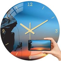 Send Photos Custom Art Clock Art Wall Clock Home Fashion Decoration Silent Quartz Clock Family Christmas Gift 12 "- 14"