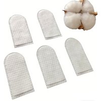 50Pcs Cotton Finger Cots Dog Ear Wipes for Pet Ear Cleaning Cloth Finger Covers Fingers Gloves Disposable for Nails Cleaning