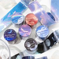 30mm X 1m PET Flash Sky clouds Tape for DIY Scrapbooking Planner Diary Aesthetic Masking Tape Stationery Office Supplies