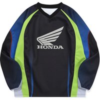 Hot New Honda Motorcycle Jersey Classic Wings Logo Mesh Shirt Long Sleeve Top Kids Adult Oversized Racing Casual Long Sleeve Tee