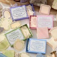 30pcs boxed vintage embossed paper, 3D texture for retro journal collage