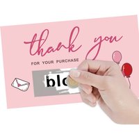 20/30 Sets of Pink Thank-You Scratch Cards and Coated Stickers, Shopping Bag Element Design, Suitable for Parties, Family Gather