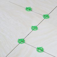100 Pieces Tile Leveling System Clips Spacers Wedge for Floor Wall Tile Installation with Plastic Sizes 1 to 3mm