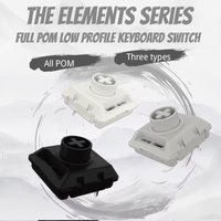 Kailh Low Profile Switch Customized Full POM The Elenments Series White Rain Black Cloud Hide Mountain Switch
