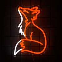 Fox Neon Sign For Wall Decor,Light Up Sign For Bedroom,Living Room Decor,Game Room,Cafe,Man Cave,Bar,Club,Birthday Party Gift