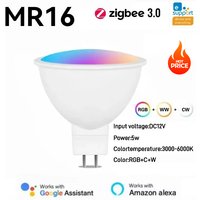 eWelink Zigbee MR16//GU5.3/5W Smart Bulb Dimmable Led Light RGB C+W Colors Candle Lamp Voice Control Alexa Google/Alice/Yandex