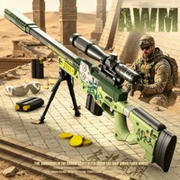 AWM/SCAR-L Electric EVA Soft Bullet Toy Full Automatic Rifle Sniper Rifle Submachine Model Outdoor Shooting Game Christmas Gift