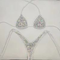 2026 New venus vacation rhinestone bikini set diamond swimwear sexy women bathing suit new style bling stones beachwear
