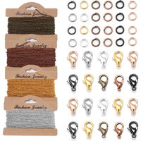 3Meters Iron Chain Metal Extender Twisted Cross Chain With Lobster Clasps Jump Rings For DIY Jewelry Making Necklace Accessories