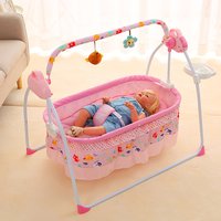 Baby Crib Bassinet Electric Bed Rocking Chair Simple Folding Supplies Children's Bed Large Space Smart Rocking Chair
