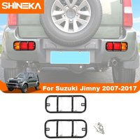SHINEKA Lampenhauben für Suzuki Jimny ab 2007 Eisen Auto Heckstoßstange Nebelscheinwerfer Licht Dekoration Abdeckung Heck Nebelscheinwerfer Verkleidung Zubehör