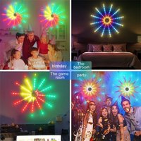 RGB Remote 18 Modes Christmas Garland Fairy Lights Waterproof LED Hanging Firework String Light for Party Wedding New Year Decor
