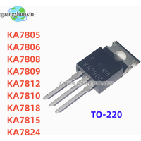 10PCS KA7805 KA7806 KA7808 KA7809 KA7812 KA7810 KA7818 KA7815 KA7824 TO-220 straight plug three terminal voltage regulator