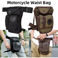 Men's Canvas Drop Leg Bag Military Motorcycle Multi-purpose Messenger Cross Body Shoulder Bags Belt Hip Bum Waist Fanny Pack