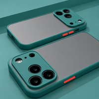 Luxury Matte Transparent Phone Cases For iPhone 17 16 15 Pro Max 17Pro Ultra Thin Shockproof Cover For iPhone 14 13 Pro Max Case