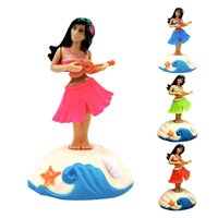 Girl Dashboard Hawaii Dancing Girl Car Dashboard Decorations Solar Dancing Figure Toy Hawaiian CreativeHome Table Decor
