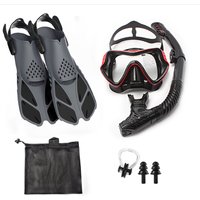 5PCS Snorkeling Set Diving Mask Breathing Tube Adjustment Diving Fins Anti Fog Snorkel Diving Equipment For Water Sports 스노클링