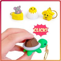 Novelty 3D Printed Turtle Clicker Clicker Button Stress Relief Decompression Keycap Gadget Pendant Gift