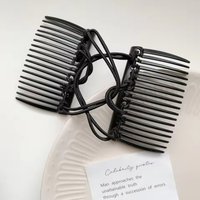 Vintage Creative Double Row Elastic Magic Hair Comb, Lazy Exclusive Back Hair Clip, Ladies' Daily Hair Accessories New Favorite