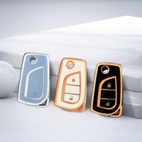 Car key case cover water proof toyota key case 2 button For Toyota Yaris Corolla Reiz Avensis Verso Yaris Aygo Peugeot Keychain
