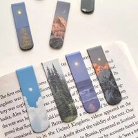 2Pcs/Set Magnetic Bookmarks Beautiful Nature Book Markers Page Markers Magnetic Clip For Teachers Book Lovers Reading Tools Fun