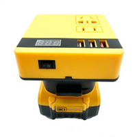 Multifunction Power Inverter DC 18V to 220V Inverter Adapter Power Supply Inverter for Dewalt 18V 20V BatteryJKL