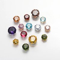 4-10mm Round Zirconia Beads With Golden Claw Flatback Jewelry Making Parts DIY Crystal Strass Ring Earring Decoration Gem Stones