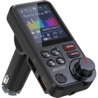 Bluetooth-compatible Car Wireless FM Transmitter Radio Adapter Fast Charging Treble Bass Sound Music Car MP3 Player Aux QC3.0