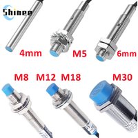 Blue Proximity Switch Inductive Proximity Sensor Detection Switch NPN/PNP NO NC 1-15mm Detection Distance Metal Sensor Switches