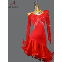 New Latin Dance Dress Evening Clothes Womens Dancewear Ballroom Skirt Competition Costume Prom Party Wear Girls Sexy Sports Suit