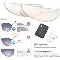 2pcs Stick-on Reading Glasses Lens Liquid Silicone Bifocal Presbyopic Lenses Magnification Bifocal Lenses +100 to +350