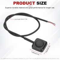 12V Momentary Push Button on Off Switch Black Plastic Car Alarm Button DIY Flashlight Surface Mount Mini Button Switch