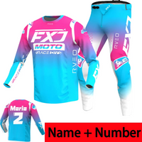NOWOŚĆ 2025 FXJ różowy zestaw sprzętu enduro motocross mx jersey spodnie zielony strój motocyklowy mtb carracing sprzęt Off Road