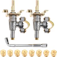 2pc Gas Control Valve with 1 Wrench 8 Natural Gas Jets for 36" Blackstone Tabletop Griddle 4 Burner and 2 Burner Grill 1554 1565