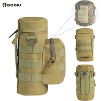 BOOIU Tactical Molle Water Bottle Pouch High Quality 600D polyester Camping Hiking Fishing Hunting Water Bag Kettle Carrier