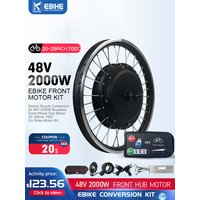 AliExpress KUNTENG E-BIKE 48V 2000W Front Hub Motor Dirve Wheel 20-29inch 700C with kt controller for Electric Bicycle Conversion Kit dropout 100mm