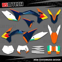 DSMTECH Naklejki Graficzne na Motocykl KTM SX SXF 2011 2012 EXC EXCF XCW 2012 2013, Własne Tło, Zestawy Naklejek 003