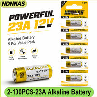2-100PCS 23A 12V Alkaline Battery A23 E23A L1028 MN21 V23GA GP23A LRV08 Long Lasting Batteries for Doorbell Remote Control Garag