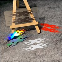 AliExpress NONE 2 Vivid Geometric X Design Bicycle Stickers - Waterproof, UV Durable, Scratch Resistant Multi-Colored Stickers for Outdoor