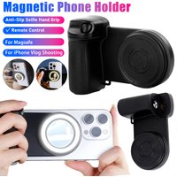 Magnetic Handle Grip With Fill Light For Magsafe Anti-Slip Smart Phone Bracket Camera Selfie Bluetooth Remote Shutter For iPhone