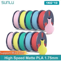 SUNLU 10KG (PLA Classic) Hochgeschwindigkeits-Matt-PLA-Filament 1,75mm 1kg Spule (2,2lbs) Hochgeschwindigkeits-Druckfilament Passend für die Meisten FDM-Drucker