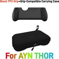 TPU Grip & Protective Carrying Storage Case Bag Compatible with AYN THOR Handheld Game Console, Hard Shell Travel Protector Set