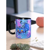 KPop Demon Hunters Huntrix Blue Tiger Derpy Merch Coffee Mug Fun Tea Cups Gifts